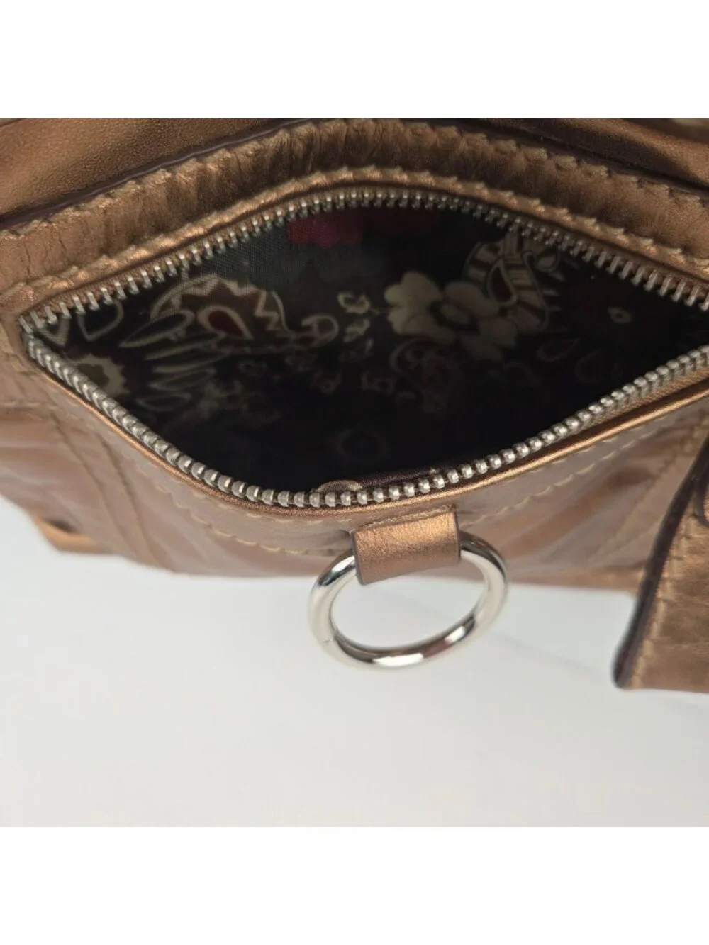 Tignanello Genuine Leather Crossbody Bag Bronze 10